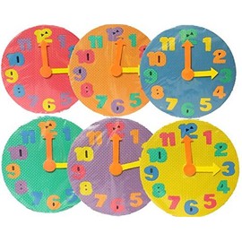 Bath Puzzle Clock Educational Toy Color Random