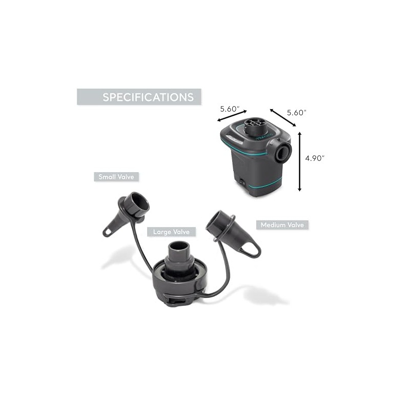 Intex QuickFill Electric Air Pump for Fast Inflation and Deflation