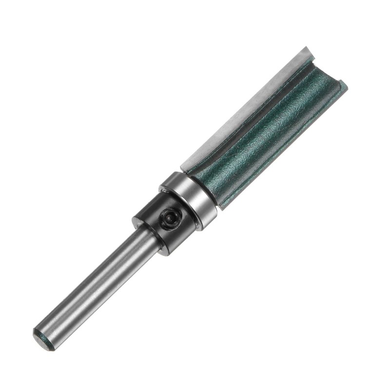 sourcing map Pattern Flush Trim Router Bit 1/4" Shank 1-1/2"