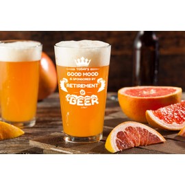 Funny Retirement Gifts for Women Men Dad Mom. 2024 Retirement Beer Glasses Gift. Retired Glass for Friends Coworkers Office & Family. Unique Novelty Ideas for Her Nurses Doctor Air Force Military Gag