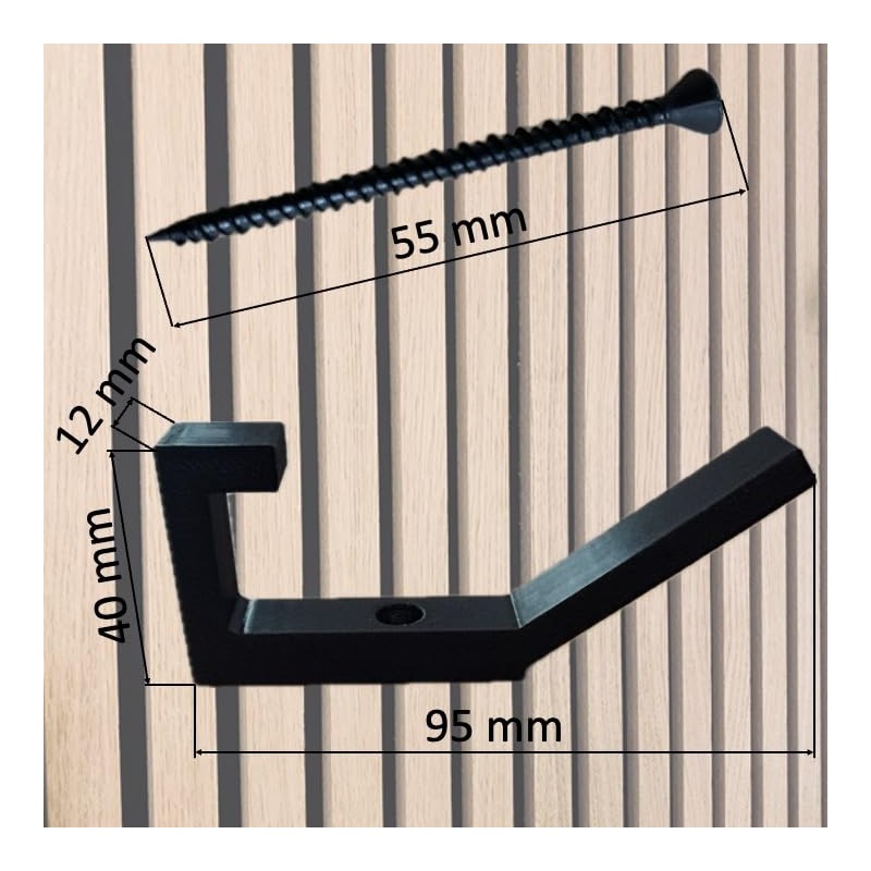 js3dmanufaktur Coat Hook for Acoustic Panels Acoustic Panels Acoustic Panel