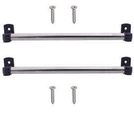 YYST Type A 8" to 15" Swivel End Window Curtain Sash Rod for Top & Bottom Doors & Sidelights Petite Café Sidelight Rods W Screws (Black-2)