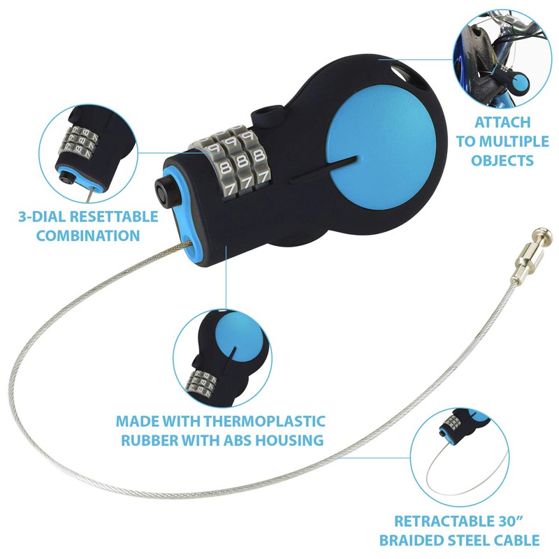 Lewis N. Clark TSA Approved Padlock & Bike Lock for