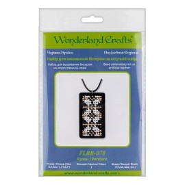 Wonderland Crafts Bead embroidery kit on artificial leather Pendant FLBB-078