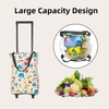 Portable Shopping cart Foldable with Wheels,Folding Shopping Cart Tote Bag
