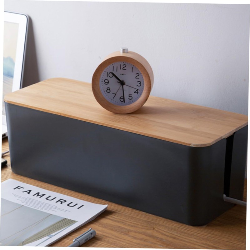 KOMBIUDA Household Cable Manager Medium Box Charging Cable Storage Container