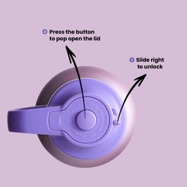 BOTTLE BOTTLE Water Bottle for Carbonated Drinks 20oz Insulated Bottles for Fizzy Drinks Keep Carbonation Longer Leak Proof for Sports Travel School(Purple)