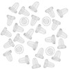 20 Clear Rubber Ear Stoppers 5 mm Replacement Pousettes Suitable