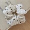 Soft Organza Lace Scrunchies for Women girls, polka dot Large