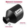 Upower Exhaust Tips 4" Inlet 10" Outlet 15" Black Long