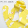 AUPOWER Baby Bibs, Pack of 5 Drool Bibs Baby, Adjustable