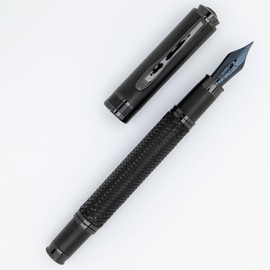 Monteverde Innova Formula M Fountain Pen, Black - Fine Nib, Luxury Pen with PVD Coating, Refillable, JoWo Stainless Steel Nib, Premium Gift Box