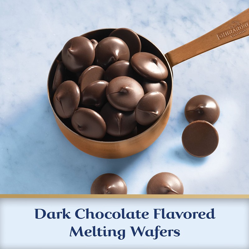 GHIRARDELLI Dark Chocolate Flavored Melting Wafers, 10 OZ Bag (6