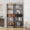 Furologee 5 Tier Ladder Shelf with Drawer, Tall Bookshelf Storage