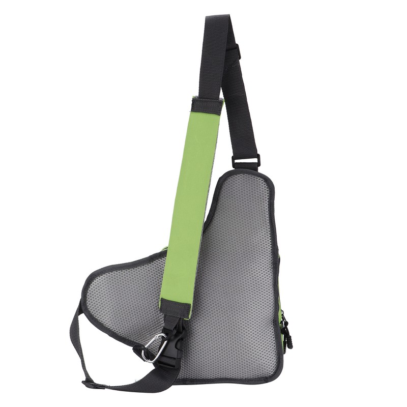 Polyester Multifunctional Fishing Tackle Crossbody Bag with Adjustable Shoulder Straps(Green