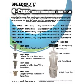 speedokote Q-Cup Spray Gun Cup Adapter SMR-QC10 - Fits Full Size SATA Gravity Spray Guns
