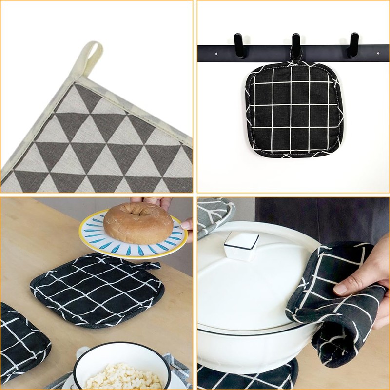 Cotton Pot Holders, Set of 2 Pot Holders, Cotton, Pot