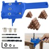 41 Pieces Wood Dowel Jig Kit, 6/8/10mm Precision Drill Guide,