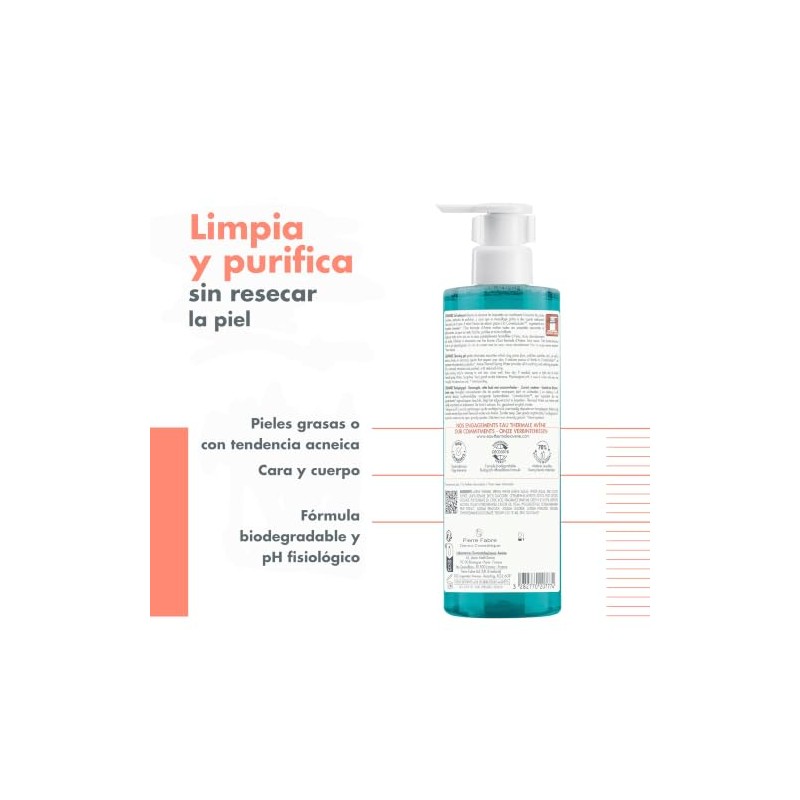 Avene Cleanance Gel Limpiador Facial Piel Grasa Imperfecciones 400ml