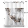 TYLCLTX No Hook Shower Curtain with Snap in Liner Grey