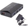 Renkforce 4+1 Port USB 3.0-Hub with Schnellladeport, with Status-LEDs black