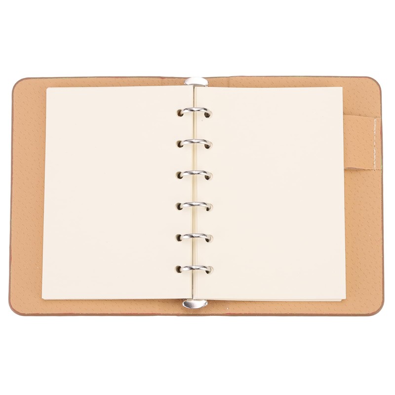 PATIKIL 6 Ring Binder Cover A7 Leather Notebook Binder Mini