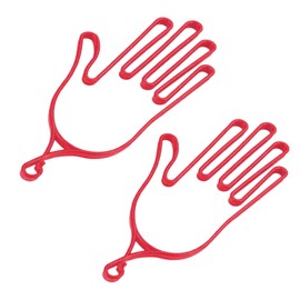 Nicedony 2 Pcs Golf Gloves Stretcher, Plastic Golf Gloves Holder Golf Gloves Keeper Hanger Dryer Shaper Support for Men Women Golf Gloves Stretcher,Golfer Gloves Maintenance (Red)