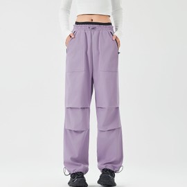 Women Snow Pants Waterproof Skiing Pants Softshell Insulated Fleece Lined Snowboard Pants for Winter Outdoor Hiking(KL-W301,PP,S) Purple