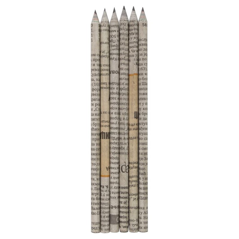 Stylex Eco Collection 26025 Pencil from Old Newspapers, HB Hardness,