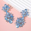 Shimmeroo Light Blue Statement Earrings for Women, Dangle Earrings Rhinestone