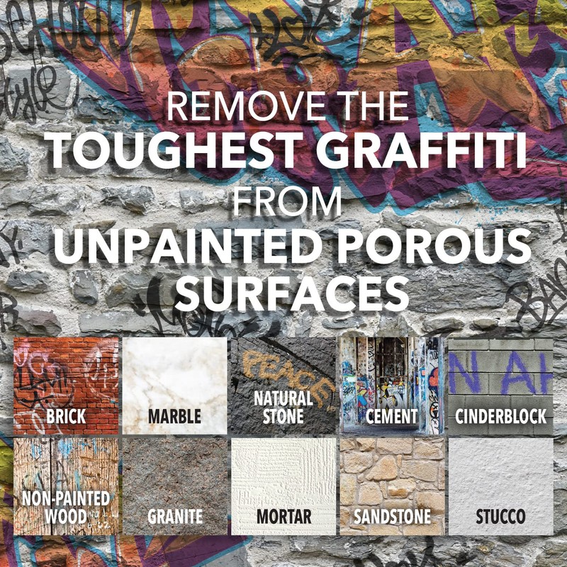 Smart 'n Easy Porous Surface Graffiti Remover - Eliminates Unwanted