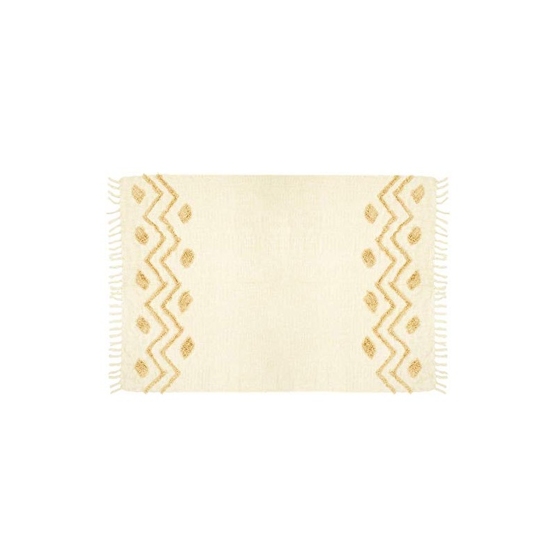 Sass & Belle Blanca Tufted Zigzag Throw