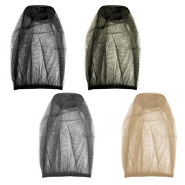 4 Pack Mosquito Head Nets, Camping Mosquito Caps, Nylon Mosquito Head Protection Nets, Fine Mesh Bug Nets for Outdoors, Hiking, Camping, Walking