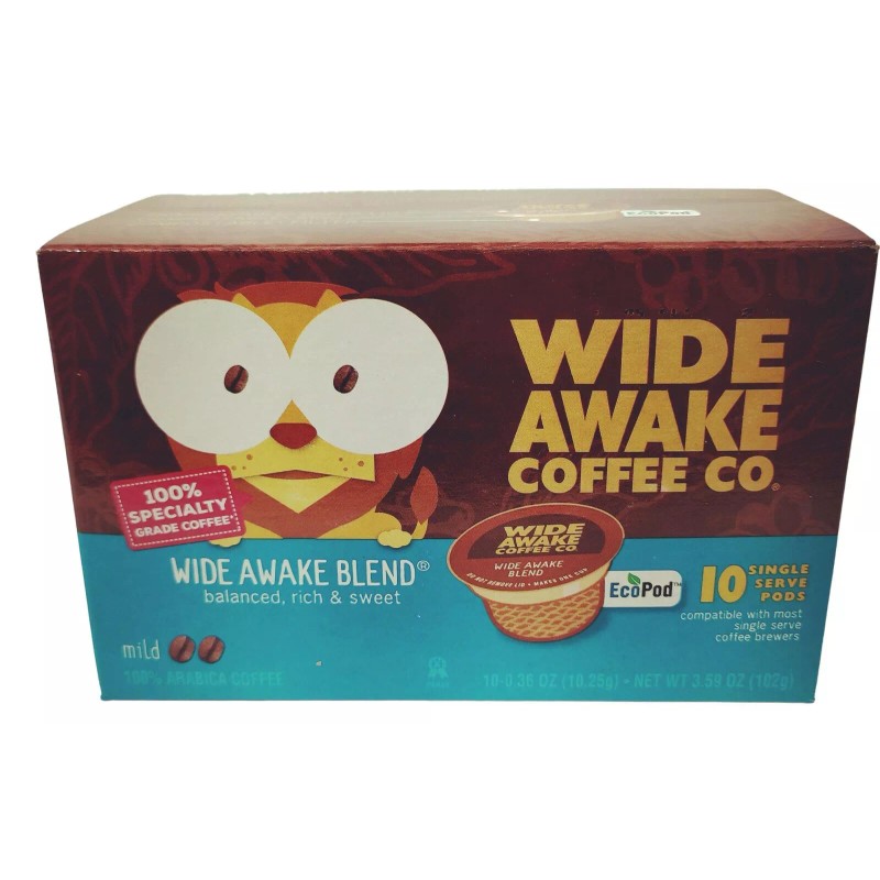 Wide Awake Coffee Pods 10-Pk Mild Blend, for K Single