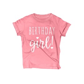 Happy Birthday T-Shirt (Girls 1 to 12) Sassy Kids Party Tee - Sweet Baby/Toddler Outfit 6 Mauve Heather SS
