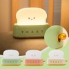 Cute Toast Night Light USB Rechargeable LED Bread Toast Night