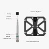 Mountain Cycling Pedals Carbon Fiber 3 Bearing Anti Slip Hollow
