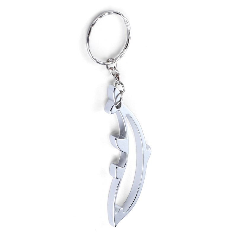 Komonee Dolphin Silver Bottle Opener Key Chain Metal Aquatic Animal