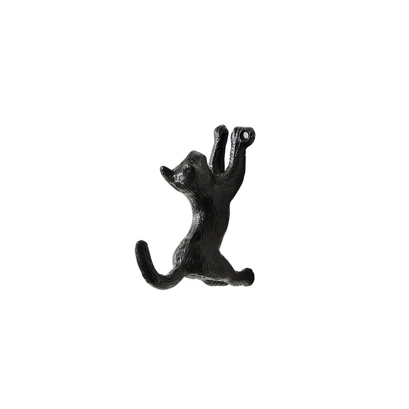 Melody Maison Matte Black Cat Wall Hook