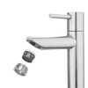 Ibergrif M18103 Kaltwasser-Waschtischbatterie, Einhand-Waschtischbatterie für Außenbereich, Gäste-WC, Edelstahl, Grau
