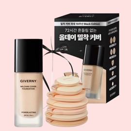 Giverny adhesion cover foundation 30ml + puff 7p + seconds set, 17C, 1 set / 지베르니 밀착 커버 파운데이션 30ml + 퍼프 7p + 초 세트, 17C, 1세트