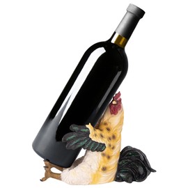 Rooster Wine Bottle Holder Decorative Chicken Statue Wine Kitchen Decor (Rooster)