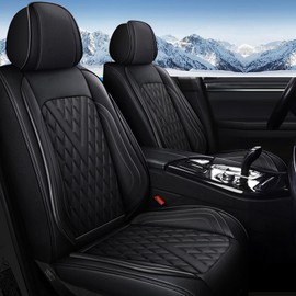 IKABEVEM Full Set Car Seat Covers Fit for Lexus ES 350/300h 2007-2024 2025 Faux Leather Seat Cushion 2 Rows 5 Seats Waterproof Anti-Slip Automotive Interior Accessories (Black Line)