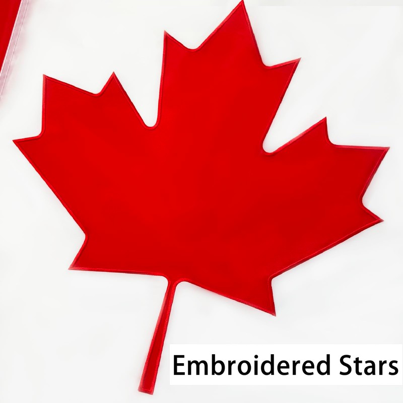 Premium Canadian Flag Large Canada Flags Outdoor Indoor Embroidered Maple