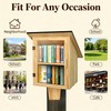 HAFTKD Outdoor Library Book Box, Double Little Library for Sharing