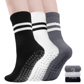 Pilates Grip Socks For Women,Reformer Pilates Socks|Yoga Socks with Grips|Non-Slip Grip Socks|Grippy Socks|Barre Socks|Non Slip Socks Women Non Slip Barefoot Workout Crew Socks