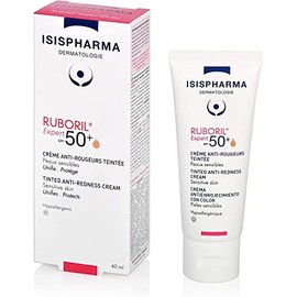 Isispharma Ruboril Expert SPF 50+ 40 ml Muy alta protección solar para pieles sensibles y/o con Rosacea, efecto mate, efecto calmante