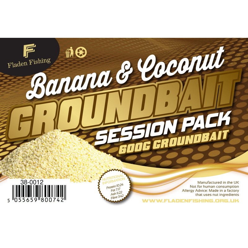 Session Pack Banana & Coconut Groundbait - Yellow, 600 g