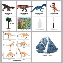 BERHICHAD Snowy Volcano Model Decorative Play Mat Dinosaur Volcano Toy Accessories