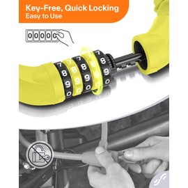 Sportneer High Security 5-Digit Combination Anti-Theft Lock for Bicycle, Motorcycle, Scooter, Door